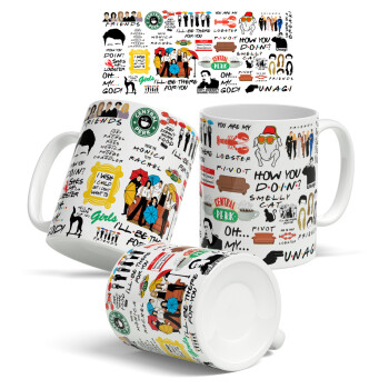 Friends, Ceramic coffee mug, 330ml (1pcs)