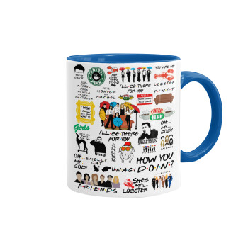 Friends, Mug colored blue, ceramic, 330ml