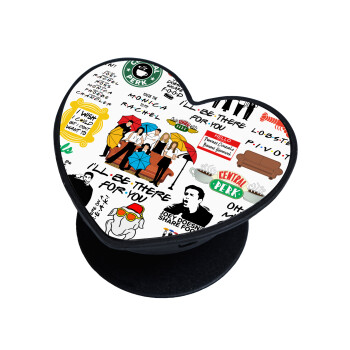 Friends, Phone Holders Stand  καρδιά Μαύρο Βάση Στήριξης Κινητού στο Χέρι