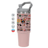 Pink color, 890ml (30oz) stainless Steel Tumbler with Handle