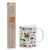 Easter Set, Ceramic Cup (330ml) & Easter aromatic flat candle (30cm) (GRAY)