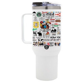 Friends, Mega Stainless steel Tumbler with lid, double wall 1,2L