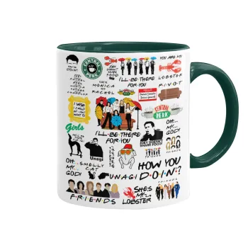 Friends, Mug colored green, ceramic, 330ml