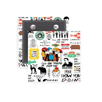 Friends, Κονκάρδα παραμάνα τετράγωνη 5x5cm