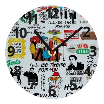 Friends, Ρολόι τοίχου γυάλινο (20cm)