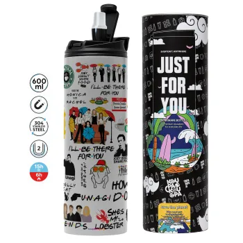 Friends, Tumbler stainless steel GREY 600ml