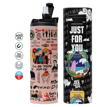 Friends, Tumbler stainless steel PINK 600ml
