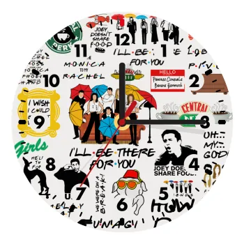 Friends, Ρολόι τοίχου ξύλινο (20cm)