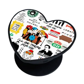 Friends, Phone Holders Stand  καρδιά Μαύρο Βάση Στήριξης Κινητού στο Χέρι