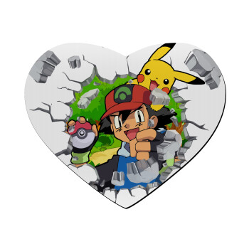 Pokemon brick, Mousepad heart 23x20cm