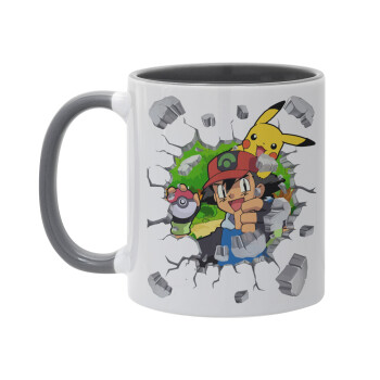 Pokemon brick, Mug colored grey, ceramic, 330ml