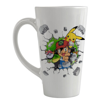 Pokemon brick, Κούπα κωνική Latte Μεγάλη, κεραμική, 450ml