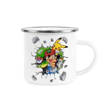Pokemon brick, Metallic enamel cup white 360ml