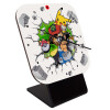 Quartz Wooden table clock with hands (10cm)