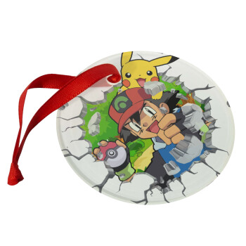 Pokemon brick, Χριστουγεννιάτικο στολίδι γυάλινο 9cm