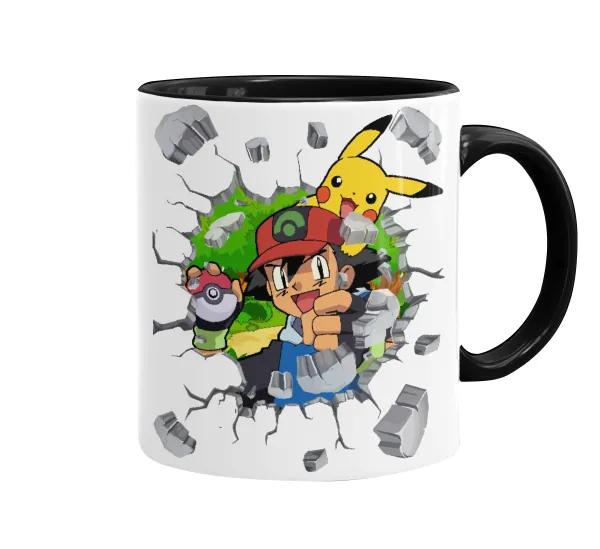 Pokemon brick — Mug colored black, ceramic, 330ml