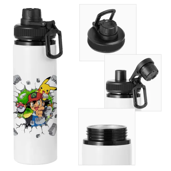 Pokemon brick — Metal water bottle with safety cap, aluminum 850ml