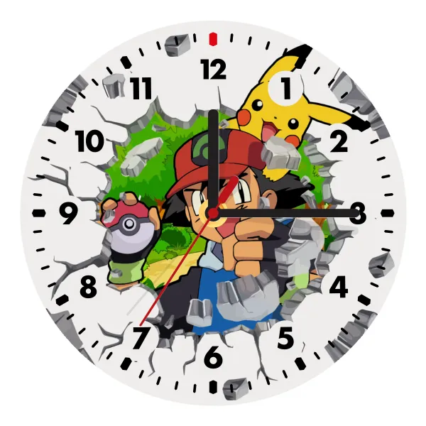 Pokemon brick — Wooden wall clock (20cm)