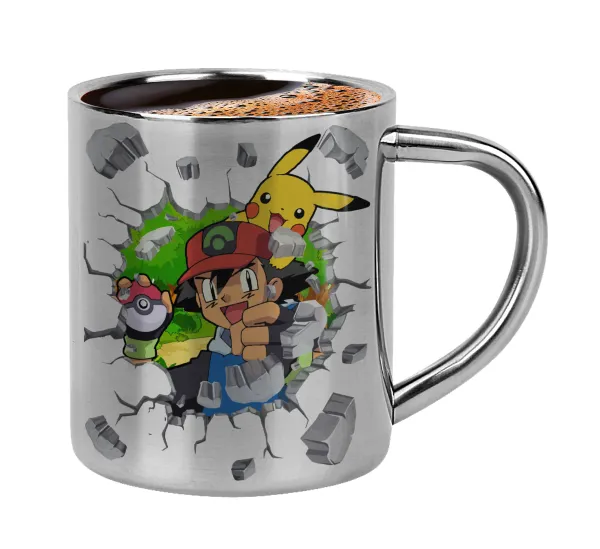 Pokemon brick — Κουπάκι μεταλλικό διπλού τοιχώματος για espresso (220ml)