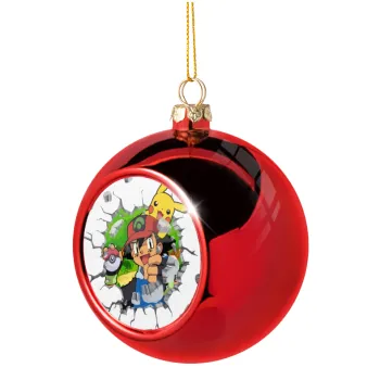 Pokemon brick, Christmas tree ball Red 8cm