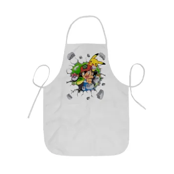 Pokemon brick, Ποδιά Σεφ ολόσωμη κοντή  Παιδική (44x62cm)