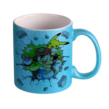 Pokemon brick, Κούπα Σιέλ Glitter που γυαλίζει, κεραμική, 330ml