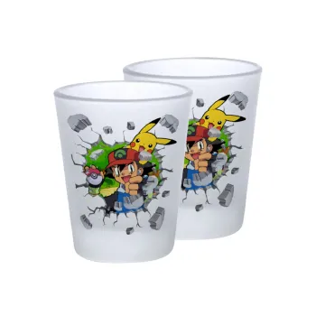 Pokemon brick, Σφηνοπότηρα γυάλινα 45ml του πάγου (2 τεμάχια)