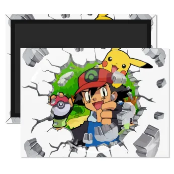 Pokemon brick, Ορθογώνιο μαγνητάκι ψυγείου διάστασης 9x6cm
