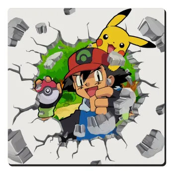 Pokemon brick, Τετράγωνο μαγνητάκι ξύλινο 6x6cm