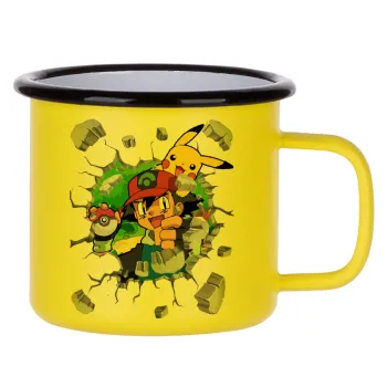 Pokemon brick, Metallic enamel MATT Yellow cup 360ml