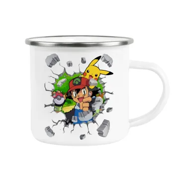 Pokemon brick, Κούπα Μεταλλική εμαγιέ λευκη 360ml