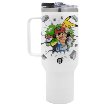 Pokemon brick, Mega Tumbler με καπάκι, διπλού τοιχώματος (θερμό) 1,2L