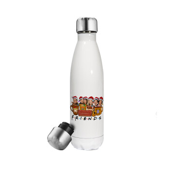 FRIENDS xmas, Metal mug thermos White (Stainless steel), double wall, 500ml