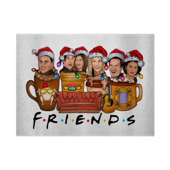 FRIENDS xmas, Επιφάνεια κοπής γυάλινη (38x28cm)