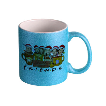 FRIENDS xmas, Κούπα Σιέλ Glitter που γυαλίζει, κεραμική, 330ml