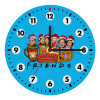 FRIENDS xmas, Wooden wall clock (20cm)