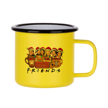 FRIENDS xmas, Κούπα Μεταλλική εμαγιέ ΜΑΤ Κίτρινη 360ml