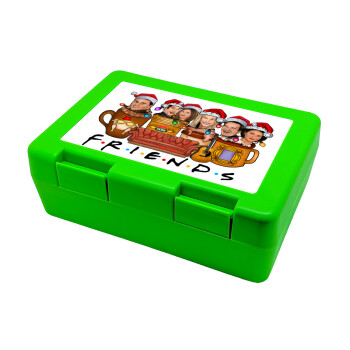 FRIENDS xmas, Children's cookie container GREEN 185x128x65mm (BPA free plastic)