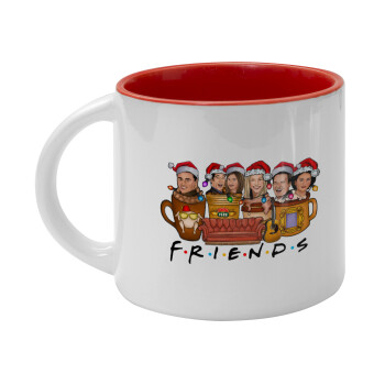 FRIENDS xmas, Κούπα κεραμική 400ml Λευκή/Κόκκινη