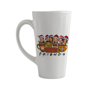 FRIENDS xmas, Κούπα κωνική Latte Μεγάλη, κεραμική, 450ml