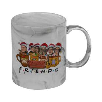 FRIENDS xmas, Mug ceramic marble style, 330ml