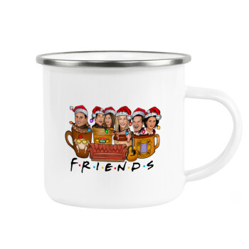 FRIENDS xmas, Metallic enamel cup white 360ml