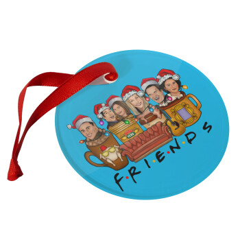 FRIENDS xmas, Χριστουγεννιάτικο στολίδι γυάλινο 9cm