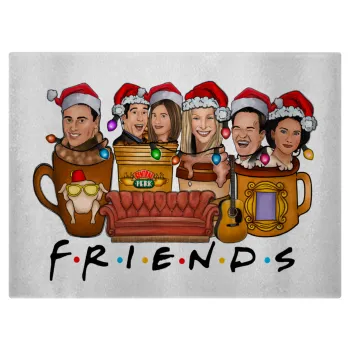 FRIENDS xmas, Επιφάνεια κοπής γυάλινη (38x28cm)