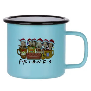 FRIENDS xmas, Κούπα Μεταλλική εμαγιέ ΜΑΤ σιέλ 360ml