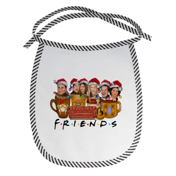 FRIENDS xmas, Σαλιάρα μωρού αλέκιαστη με κορδόνι Μαύρη