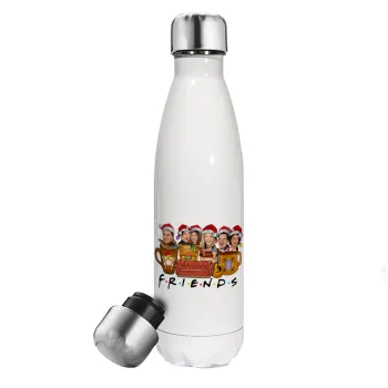 FRIENDS xmas, Metal mug thermos White (Stainless steel), double wall, 500ml