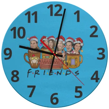FRIENDS xmas, Ρολόι τοίχου γυάλινο (30cm)
