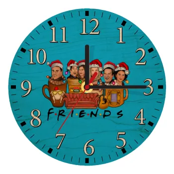 FRIENDS xmas, Ρολόι τοίχου ξύλινο plywood (20cm)