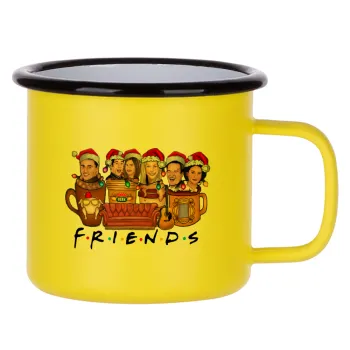 FRIENDS xmas, Metallic enamel MATT Yellow cup 360ml